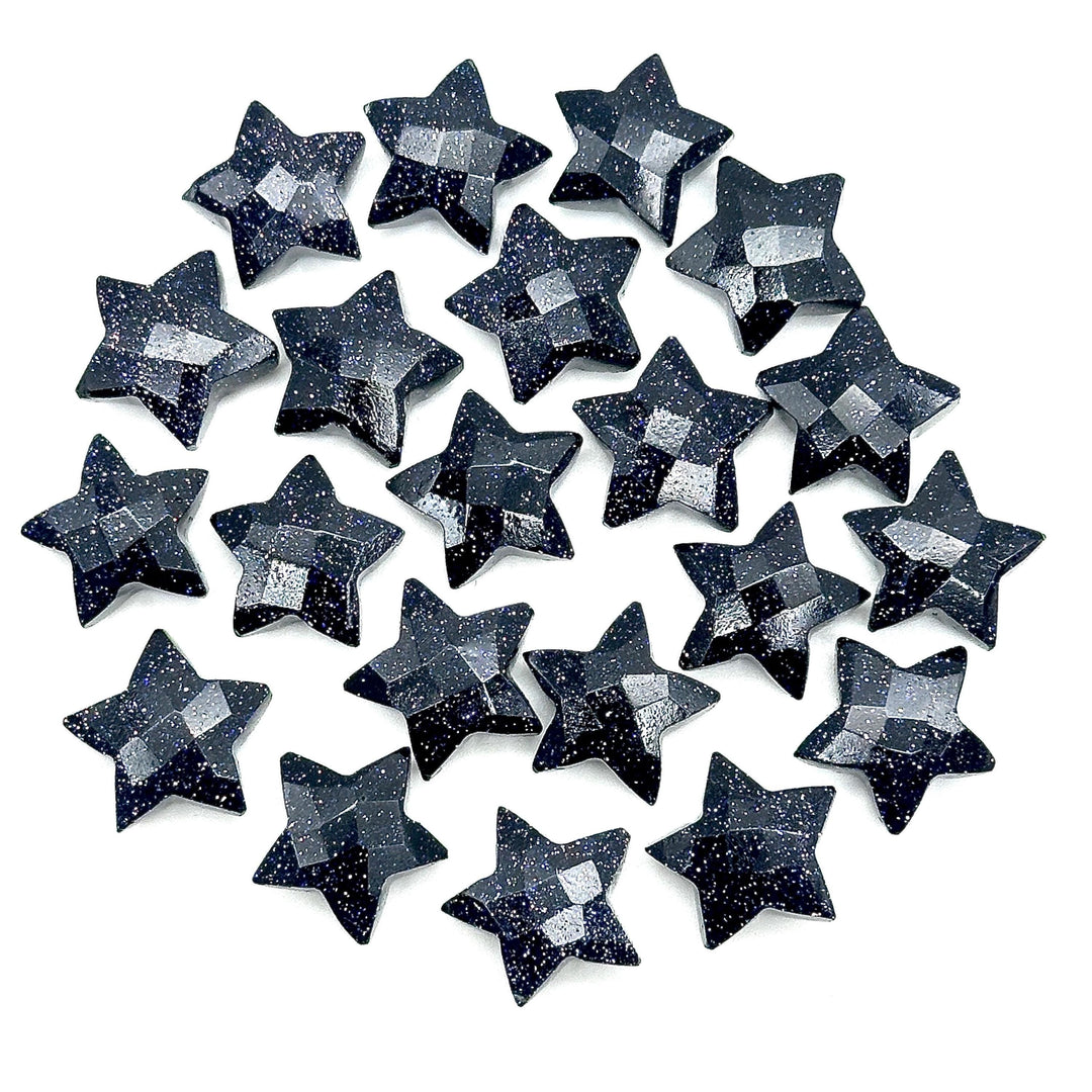 AAA Black Sunstone Star Shape Briolettes, Sunstone Star Beads, Hand Carved Sunstone Star for DIY Crafts, Shiny Black Star for Jewelry, 15 MM