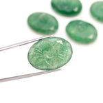 Load image into Gallery viewer, Strawberry Quartz Evil Eye Shape Carving, Green Crystal Evil Eye Hand Carved Gemstone Beads for Jewelry Making, 25 MM Carved Evil Stone