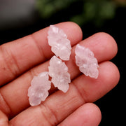 AAA Rose Quartz Floral Marquise Gemstone, Natural Rose Quartz Hand Carved Beads, Jewelry Making Fancy Carving, Loose Gemstones Beads, 20 MM