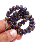 Load image into Gallery viewer, AAA Copper Amethyst Faceted Beads, Copper Amethyst Faceted Rondelle Beads, 9-10 MM Healing Gemstone Beads for Jewelry, Amethyst Loose Beads