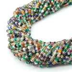 Load image into Gallery viewer, Natural Multi Gemstone Faceted Rondelle Beads, 3 MM Multi Gemstone Beads, 13 Inches Multicolor Rondelle Shape Loose Beads Strand for Jewelry