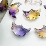 Load image into Gallery viewer, 2,3,4,5,6 Pcs Natural Ametrine faceted eagle Shape gemstone, Faceted Hand Carved eagle gemstone, fancy Shape Gemstone,16X10 mm