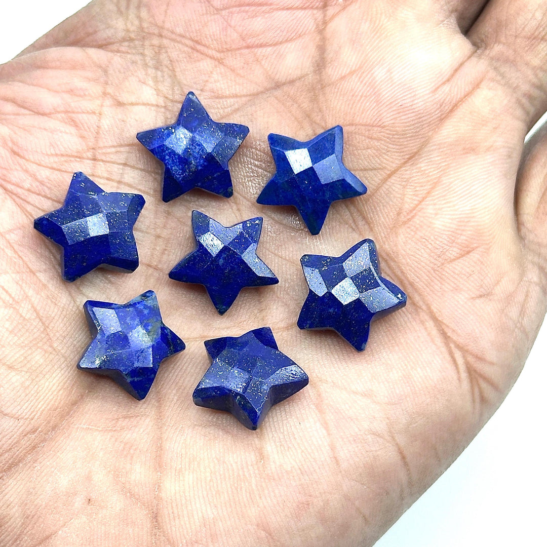 Natural Lapis Lazuli Star Shape Briolettes, AAA Lapis Lazuli Star Shape Gemstone for Jewelry Making, Healing Lapis Star Charm Beads, 15 MM