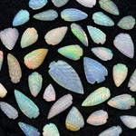 Load image into Gallery viewer, AAA+ Natural Ethiopian Opal Leaf Shape Beads, Carved Fire Opal Leaves, Loose Welo Opal Gemstone Beads For Jewelry, 4X9 - 7X12 MM Approx.