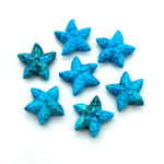 Load image into Gallery viewer, AAA Turquoise Hand Carved Star Fish Shape Beads, Blue Turquoise Star Fish Shape Gemstones, Star Fish Carvings, Rare Findings, 20 MM