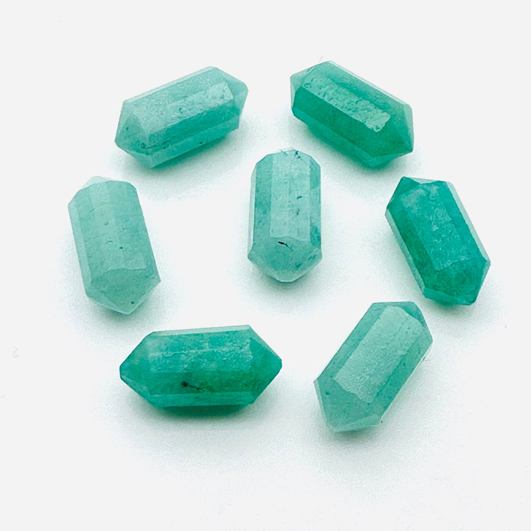 2,3,4,5,6 pcs 100% Natural Amanzonite Faceted Pencil Shape Loose Gemstone, Amanzonite Loose Gemstone, Gemstone For Jewellery 10X5 mm