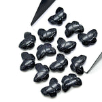 Load image into Gallery viewer, AAA Black Sunstone Butterfly Shape Beads, Black Sunstone Hand Carved Butterfly Briolettes, Gemstone Carvings, 13 MM Mini Butterfly Charms