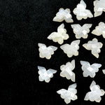 Load image into Gallery viewer, Natural White Moonstone Butterfly Shape Carving Beads, Faceted Butterfly Gemstone, Animal Carving Beads For Jewelry, Charm Beads 14x10MM