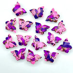 Load image into Gallery viewer, Amazing Pink &amp; Purple Mohave Copper Turquoise Butterfly Beads, Faceted Butterfly Gemstone, Purple Oyster Turquoise Carving Beads 14x10 MM