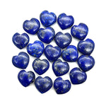 Load image into Gallery viewer, Hand Carved Lapis Lazuli Heart Beads: AAA Quality, 12mm