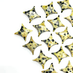 Load image into Gallery viewer, Dalmation Jasper Ninja Star Shape Carving Beads, Fancy Star Shape Gemstone Beads, 11X15 MM Jewelry Making Star Shape Briolettes Loose Beads