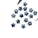 Load image into Gallery viewer, Faceted Black Jasper Star Beads: Hand Carved Briolettes (8mm)
