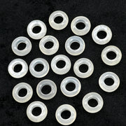 Natural White Moonstone Donut Shape Gemstones, Moonstone Donut Carving, Healing Gemstone Beads, 12 mm Moonstone Smooth Donut Beads
