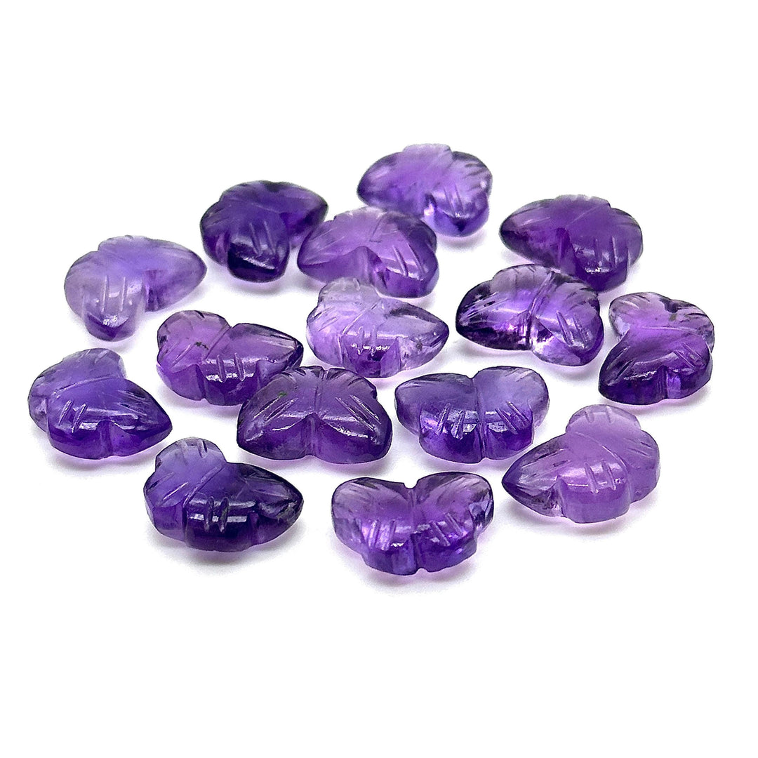 Amazing Amethyst Hand Carved Butterfly , Natural Amethyst Faceted Butterfly Briolettes, Purple Amethyst Loose Gemstone Charm Beads 13MM