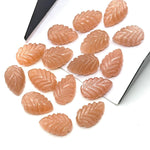 Load image into Gallery viewer, Natural Peach Moonstone Leaf Shape Briolettes, AAA Hand Carved Leaf Shape Gemstone Beads, Moonstone Leaf Beads, 14 MM Loose Leaf Charms
