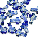 Load image into Gallery viewer, Lapis Lazuli Cross Shape Gemstone Beads, Faceted Cross Carving Beads, Healing Gemstone Beads, Holy Cross Loose Beads, Power Beads 15X10 MM