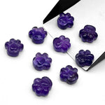Load image into Gallery viewer, Natural Amethyst Hand Carved Dog Paw, AAA+ Quality Gemstone Paw Carving, 13 MM Paw Charm, Dog Cute Purple Paws for Jewelry, Craft Making