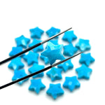 Load image into Gallery viewer, AAA Blue Turquoise Star Shape Briolettes, Turquoise Faceted Star Beads, Wholesale Loose Beads for Jewelry, 12 MM, Hand Carved Star Charms