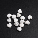 Load image into Gallery viewer, AAA Howlite Smooth Heart Shape Beads, White Howlite Jewelry Making Loose Heart Beads, Wholesale Beads, 12 MM