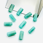 Load image into Gallery viewer, 2,3,4,5 pcs 100% Natural amazonite  Faceted Pipe Shape Loose Gemstone, Loose Gemstone, Gemstone for Jewlery 10X6 mm