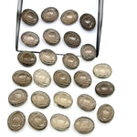 Load image into Gallery viewer, Natural Smokey Quartz Evil Eye Beads, Hand Carved Gemstone Beads, Loose Oval Eye Beads, Evil Eye Charm Beads, Loose Carving Beads 10X12 MM