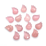 Load image into Gallery viewer, AAA Pink Chalcedony Leaf Shape Beads, Hand Carved Leaf Shape Briolette's, Faceted Fancy Carvings for Jewelry, 11X15 MM, Wholesale Beads