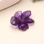 Load image into Gallery viewer, Natural Amethyst Carved Flower Shape Stone, AAA Purple Amethyst Handmade Flower Carving, 36 MM Beautiful Crafted Piece