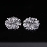 Load image into Gallery viewer, Crystal Quartz Flower Shape Carving, Clear Crystal Flower Shape Gemstone Beads, Flower Charms, 25 MM Reiki Healing Crystal Gifts