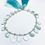 Load image into Gallery viewer, AAA Aquamarine Rose Cut Beads: Natural Gemstone Strand, 8 Inch