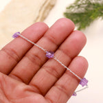 Load image into Gallery viewer, Natural Amethyst Star Beads Bracelet, February Birthstone, Amethyst Healing Star Beads Jewelry, 925 Silver Bracelet Fancy Bracelet for Girls