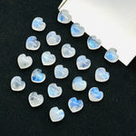 Load image into Gallery viewer, 2,3,4,5,6 pcs Natural Rainbow Moonstone Smooth Heart Shape Briolette's ~ 8 MM Loose Carving Gemstone For Jewelry Making ~ Hand Carved