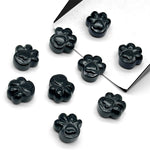 Load image into Gallery viewer, Natural Black Onyx Hand Carved Dog Paw, AAA+ Quality Gemstone Flat Back Paw Carving, 13 MM Paw Charm, Dog Paws for Jewelry &amp; Craft Making