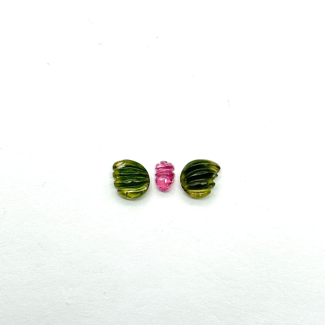 natural tourmaline Butterfly Shape Carving, Hand carved tourmaline Butterfly loose carving, carved butterfly for jewelry Making 19x7mm.