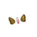 Load image into Gallery viewer, Natural tourmaline Butterfly Shape Carving, Hand carved tourmaline Butterfly loose carving, carved butterfly jewelry for Making 21x9mm.