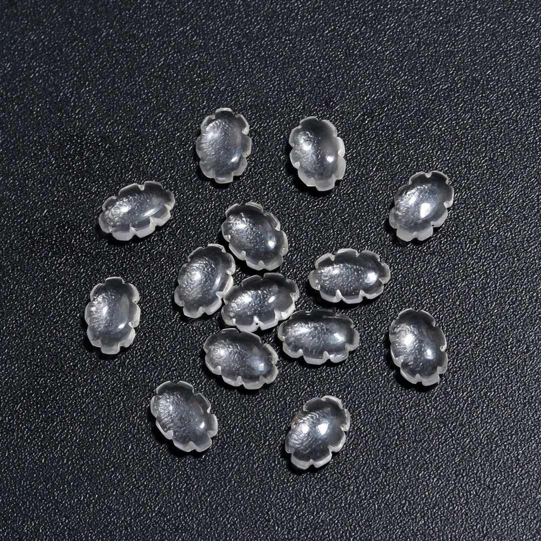 Natural Crystal Quartz Clouds Shape Beads, Faceted Clear Quarz Cloud Shape Beads, Carved Cloud Shape Charms, 12 MM, Loose Carved Briolettes