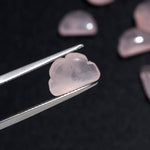 Load image into Gallery viewer, Carved Natural Rose Quartz Clouds Shape Beads, Rose Quarz Smooth Cloud Shape Beads, Hand Carved Charms, 12 MM, Loose Carved Briolettes