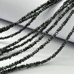 Load image into Gallery viewer, ROUGH DIAMONDS BEADS, Black Diamond Raw Uncut Beads, 1-2 mm Raw Diamond Beads, Black Diamond Nuggets Chips Beads, Diamond Rough Beads Strand