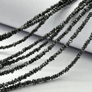 ROUGH DIAMONDS BEADS, Black Diamond Raw Uncut Beads, 1-2 mm Raw Diamond Beads, Black Diamond Nuggets Chips Beads, Diamond Rough Beads Strand