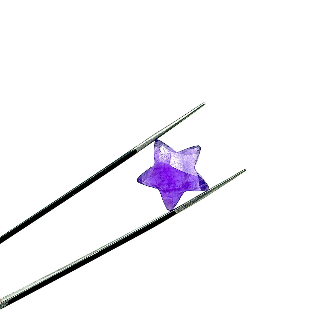 Natural Amethyst Star Shape Briolettes, AAA Purple Amethyst Star Shape Gemstone for Jewelry Making, Purple Star Charm Beads, 15 MM