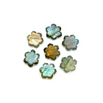 Load image into Gallery viewer, Natural Labradorite Flower Shape Beads, Hand Carved Flower Shape Gemstone, Flashy Labradorite Carving Beads, 11 MM Loose Beads for Jewelry