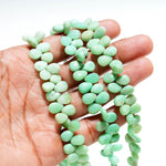 Load image into Gallery viewer, Natural Chrysoprase Pear Shape Beads, Green Chrysoprase Pear Shape Briolette's for Jewelry Making, 7 Inch Strand, 7-8 MM approx