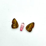 Load image into Gallery viewer, Natural tourmaline Butterfly Shape Carving, Hand carved tourmaline Butterfly loose carving, carved butterfly jewelry for Making 21x9mm.