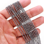 Load image into Gallery viewer, Gun Metal Round Beads, Gun Metal Micro Faceted Round Beads, AAA Metal Gemstone Beads for Jewelry Making, Wholesale Beads, 2-2.5 MM