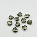 Load image into Gallery viewer, Hand Carved Pyrite Shell Beads: 8mm Gemstone Charms