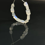 Load image into Gallery viewer, Flashy Rainbow Moonstone Tumble Shape Beads, Nuggets Shape Faceted Beads, 4" Strand, Blue Flashy Tumble Beads, Fancy Jewelry Making Beads