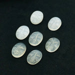 Load image into Gallery viewer, 1,2,3,4,5 Pcs Natural white moonstone oval face Shape Carving, Hand carved fancy shape Gemstone, carved Gemstone jewelry Making,18X14 mm