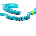 Load image into Gallery viewer, AAA Copper Turquoise Faceted Beads, Blue Copper Turquoise Faceted Rondelle Beads, 9-10 MM Healing Turquoise Beads for Jewelry, Loose Beads