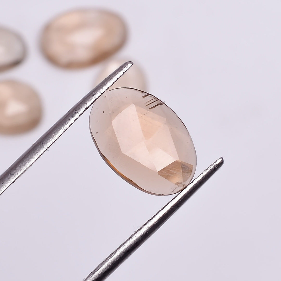 2 pcs A-one Quality Morganite freeform Rosecut, faceted rosecut, gemstone for jewelry, jewelry making rosecut 11X8 12X9 mm