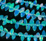 Load image into Gallery viewer, Light Blue Ethiopian Opal Marquise Shape Beads, AAA Fire Ethiopian Opal Smooth Gemstone Beads, 7 - 8 MM, 6 Inch Strand