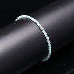 Load image into Gallery viewer, Natural Amazonite Beaded Bracelet, Amazonite Faceted Round Beads Bracelet, Gift For Her, 3 MM Beads Bracelet, 925 Silver Bracelet For Her